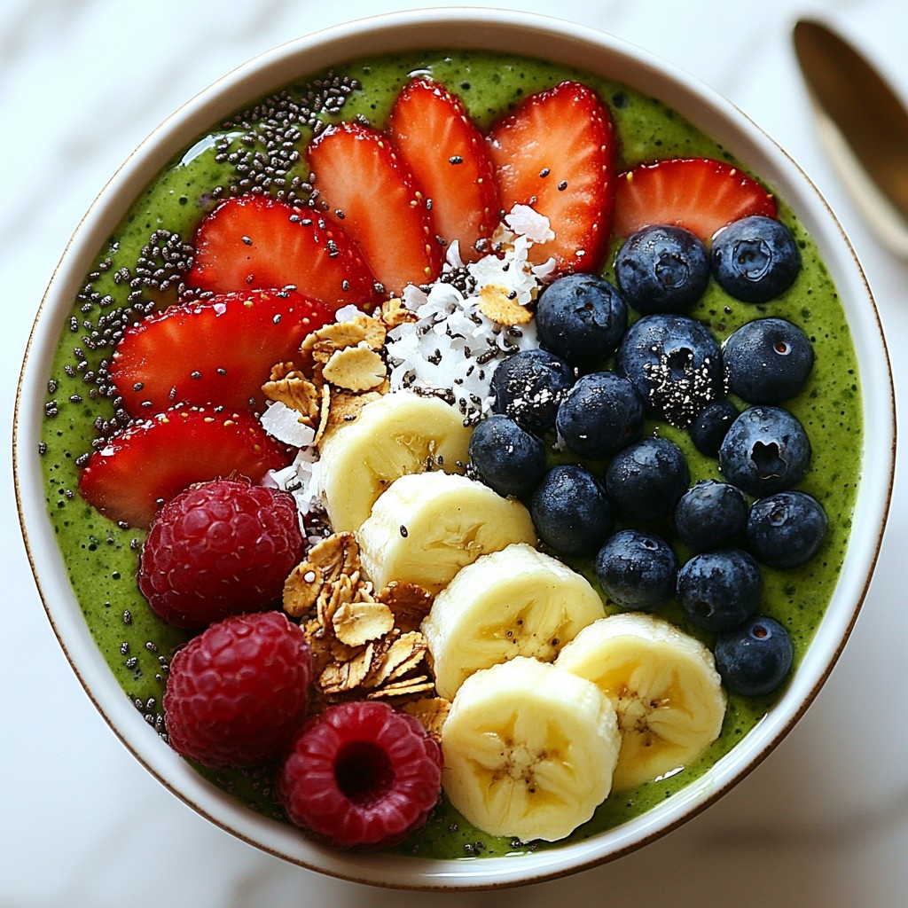 Berry Spinach Smoothie Bowl Healthy and Tasty Recipe