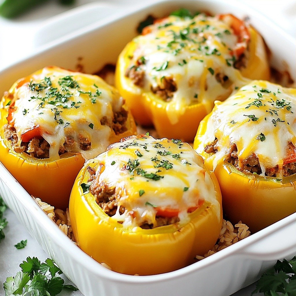Classic Ground Beef Stuffed Bell Peppers Delight