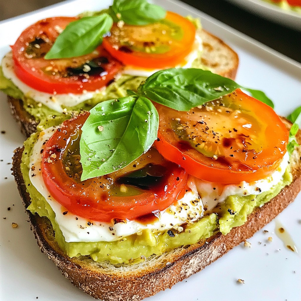 Caprese Avocado Toast Simple and Fresh Delight