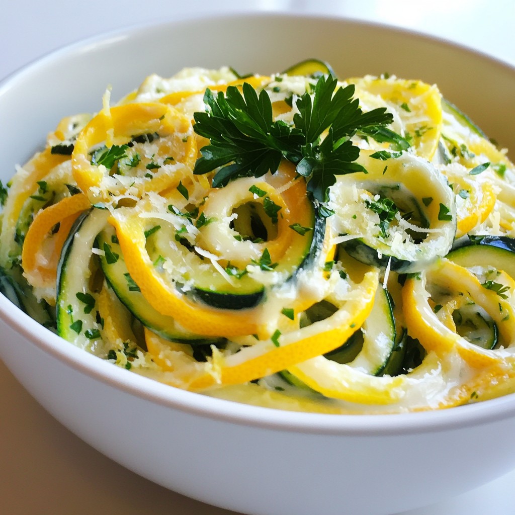 Lemon Parmesan Zoodle Alfredo Creamy Simple Recipe