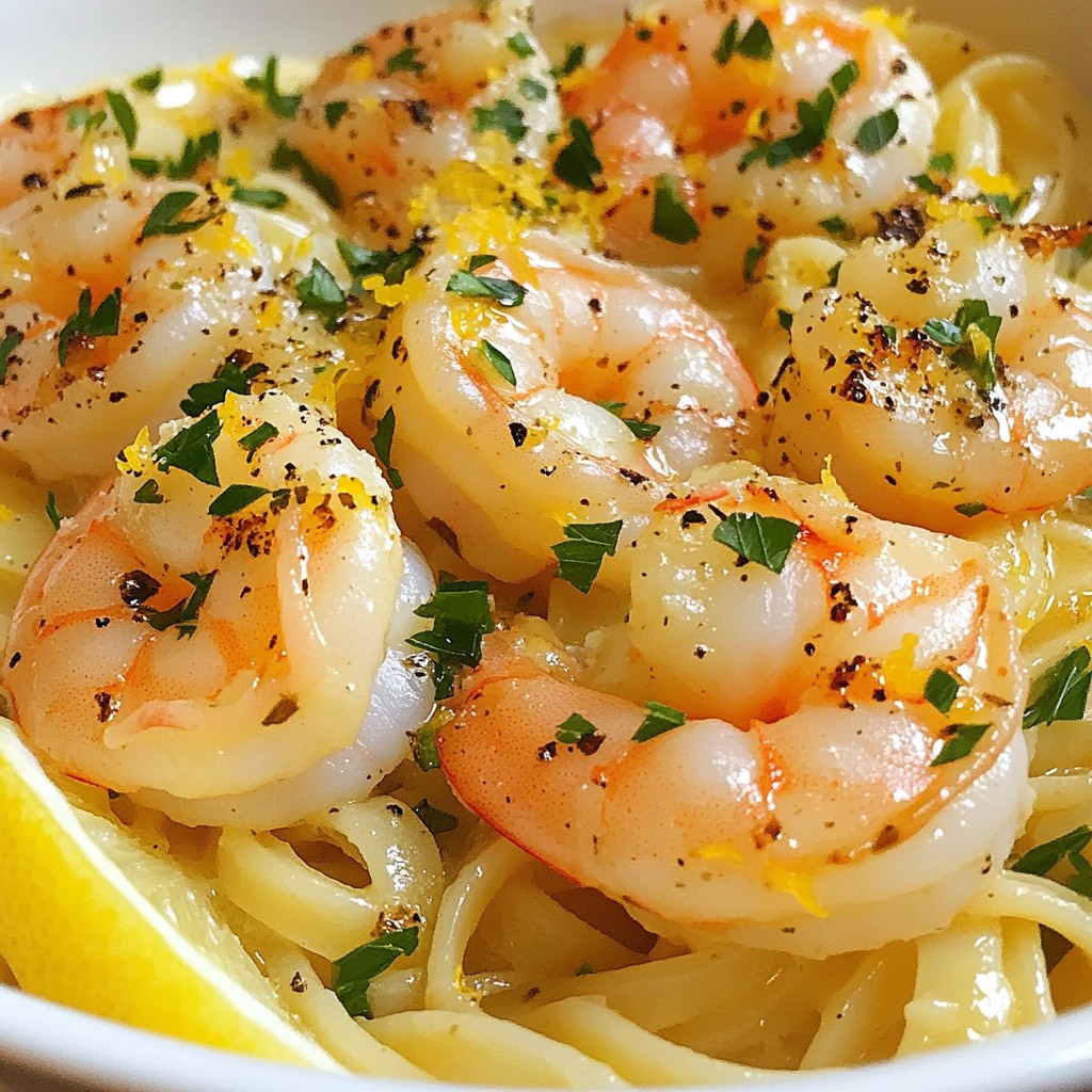 Lemon Butter Garlic Shrimp Pasta Delightful Dish