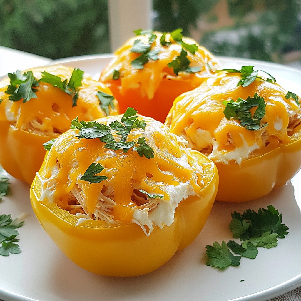 Buffalo Chicken Stuffed Peppers Flavorful and Easy Dish