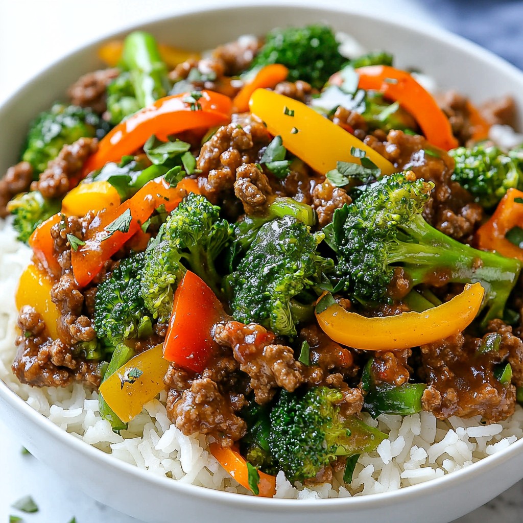 One-Pan Ground Beef and Broccoli Stir Fry Delight