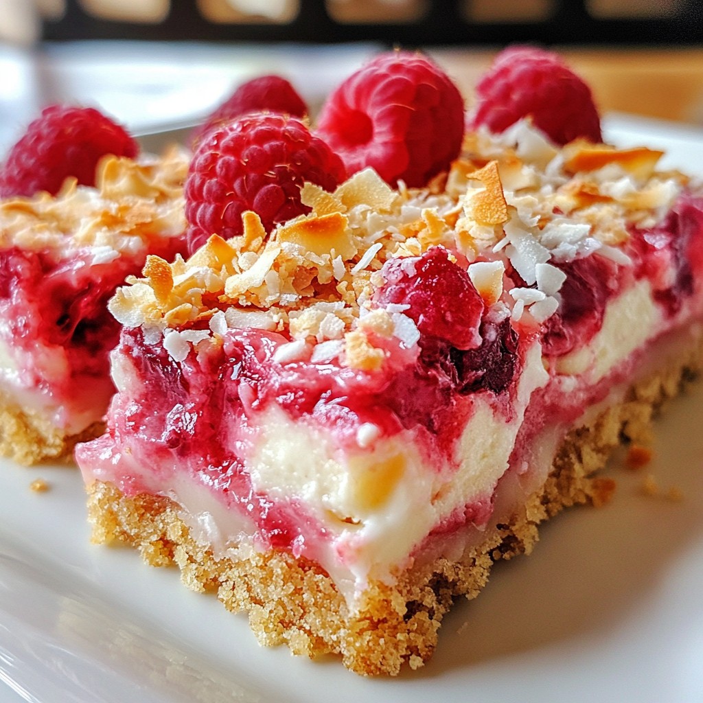 Raspberry Coconut Magic Bars Delightful Sweet Treats