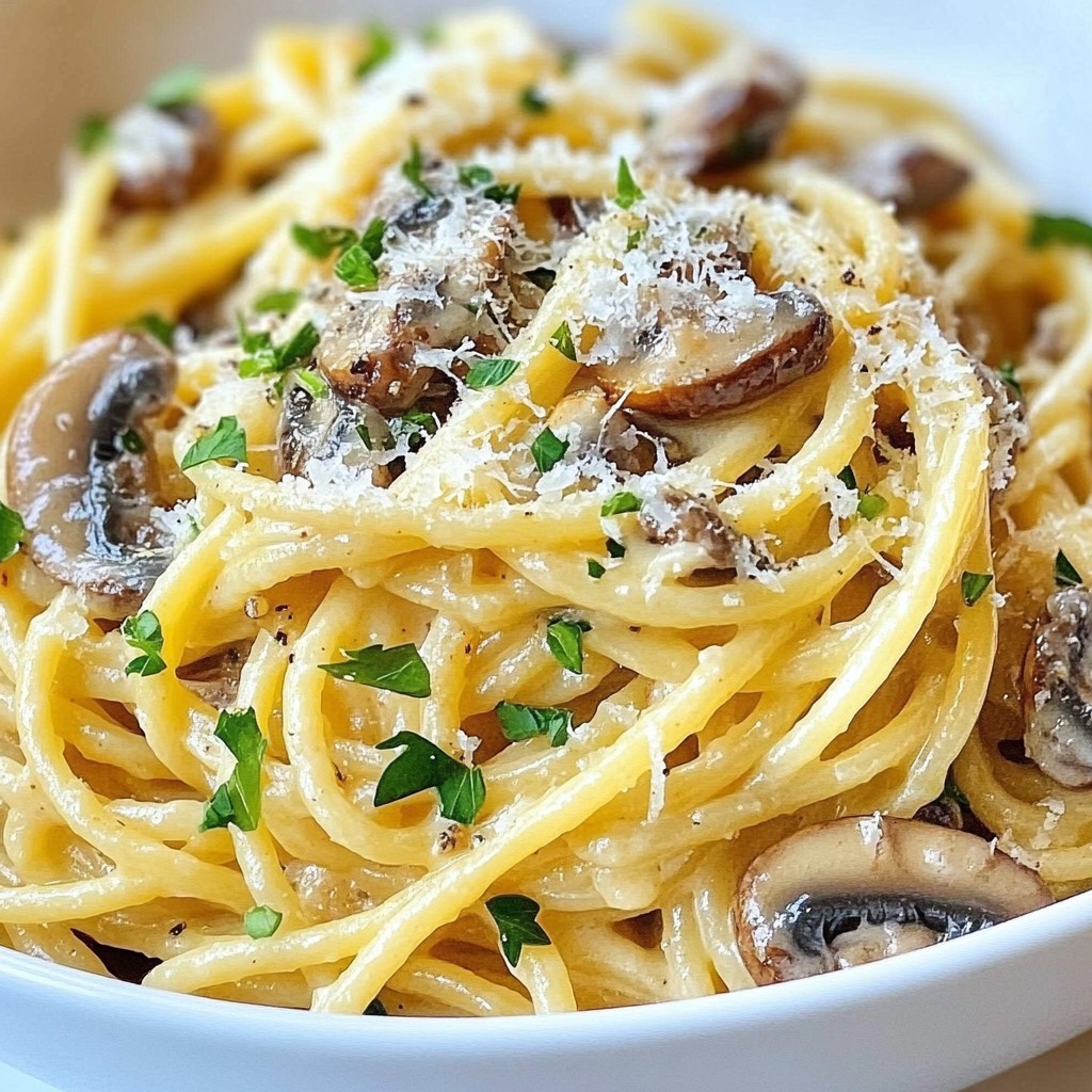 Smoky Mushroom Carbonara Comforting Pasta Delight