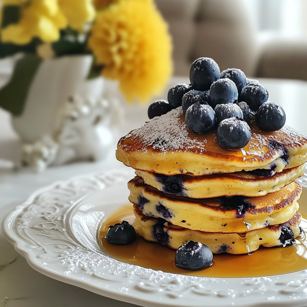 Blueberry Cheesecake Pancakes Delightful Breakfast Bliss