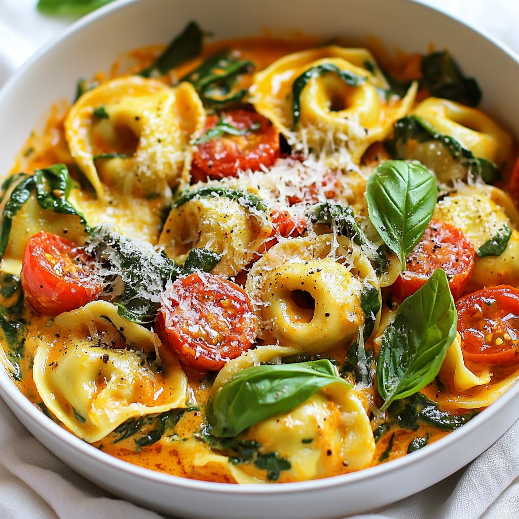 Creamy Tomato Spinach Tortellini Flavorful Dinner Delight