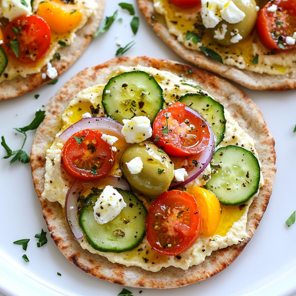 Greek Veggie Pita Pizzas Fresh and Flavorful Delight