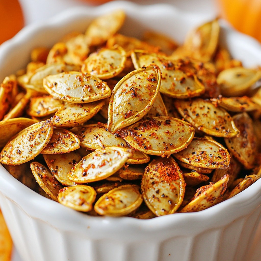Spicy Roasted Pumpkin Seeds Crunchy and Flavorful Snack