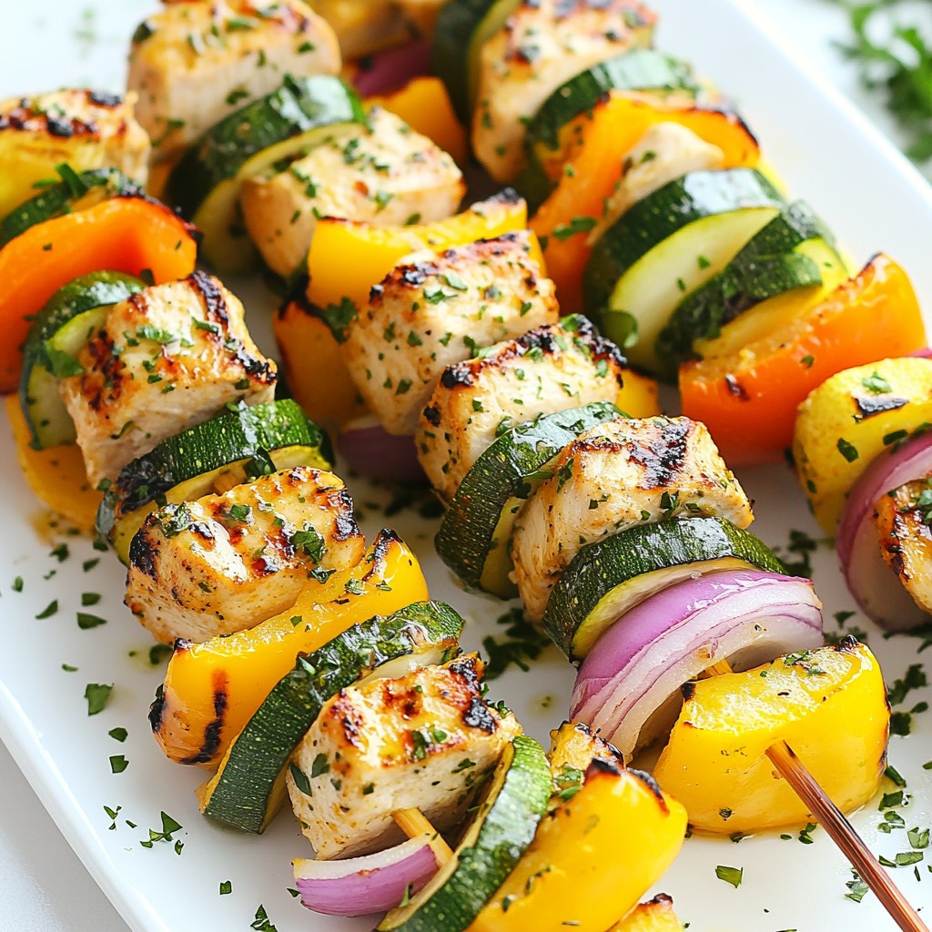 Lemon Herb Grilled Chicken Kabobs Simple and Tasty