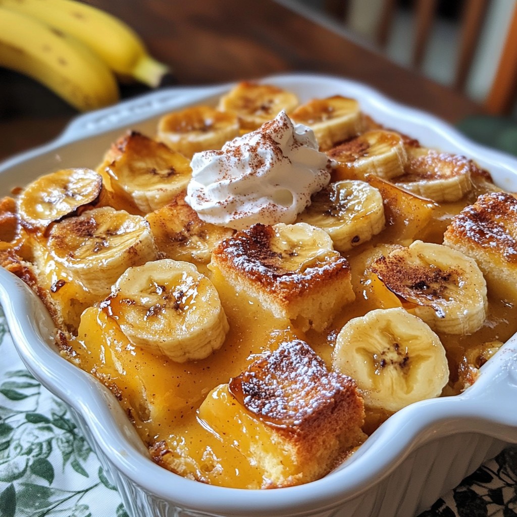 Caramelized Banana Bread Pudding Delightfully Creamy