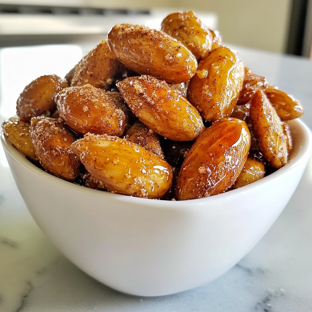 Maple Cinnamon Roasted Almonds Tasty Snack Idea