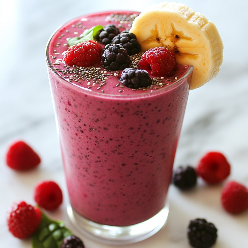 Berry Spinach Smoothie Energizing and Nutritious Drink