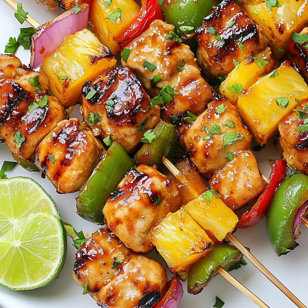 Pineapple BBQ Chicken Kebabs Tasty Summer Delight