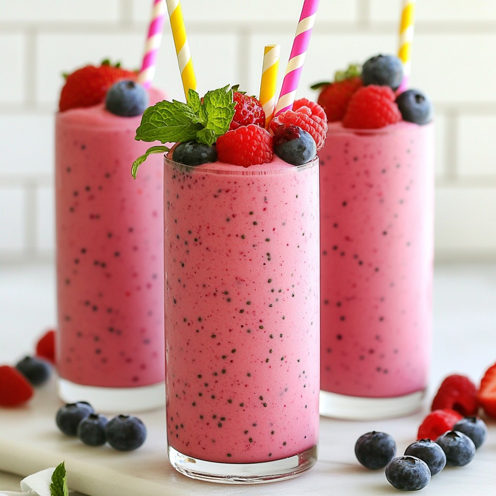 Triple Berry Smoothie Delicious and Healthy Blend