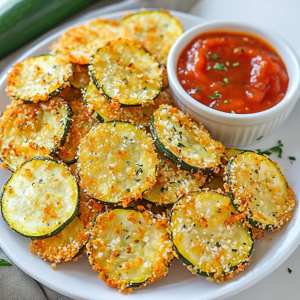 Crispy Parmesan Zucchini Chips Tasty Snack Option