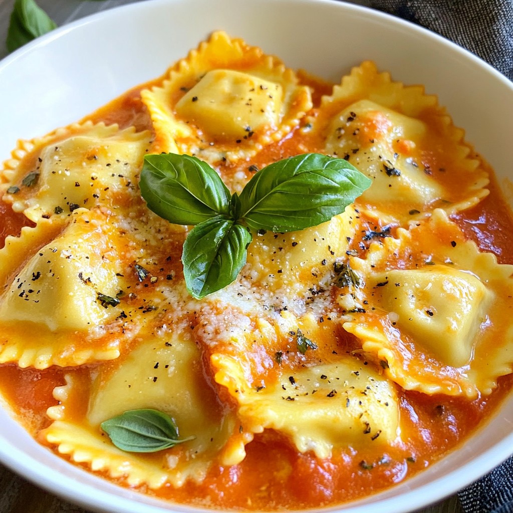 Creamy Tomato Basil Ravioli Easy and Flavorful Dish