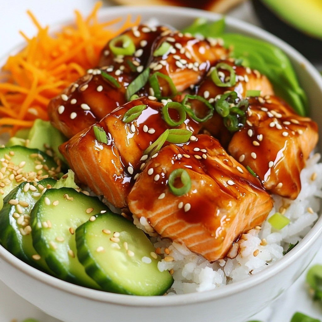 Teriyaki Salmon Sushi Bowls Flavorful Fresh Meal
