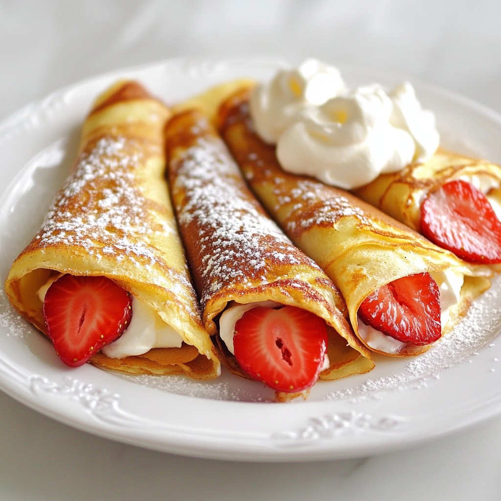 Strawberry Nutella Stuffed Crepes Tasty and Simple Treat