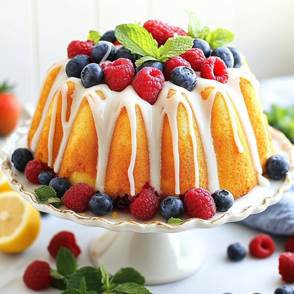 Triple Berry Lemon Bundt Cake Juicy and Flavorful Recipe