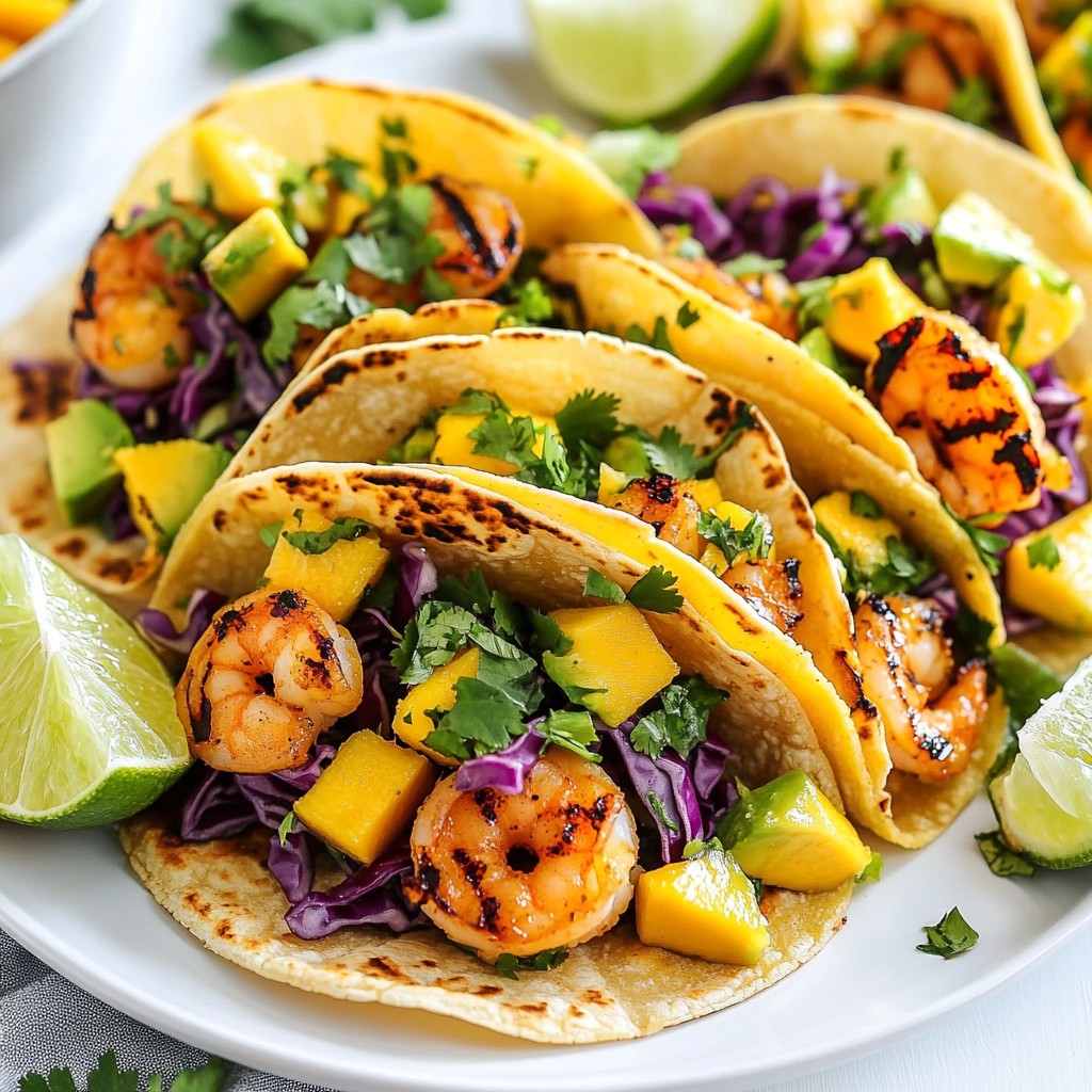 Mango Lime Grilled Shrimp Tacos Fresh and Flavorful Dish