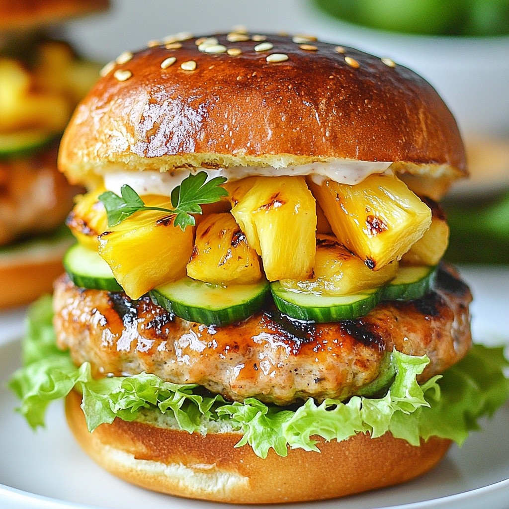 Pineapple Teriyaki Turkey Burgers Flavorful and Easy Meal