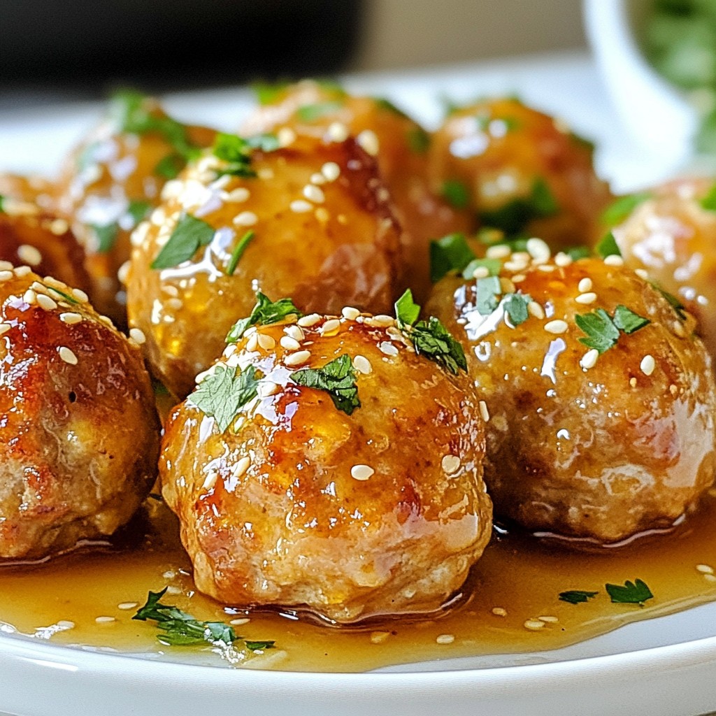 Honey Garlic Turkey Meatballs Simple and Tasty Recipe