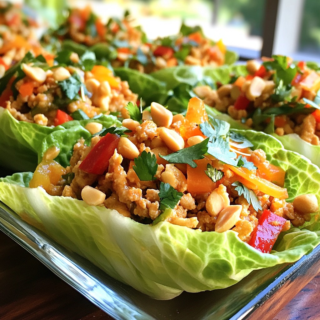 Thai Peanut Chicken Lettuce Cups Quick and Tasty Meal