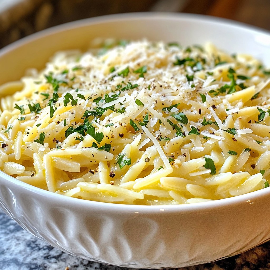 Creamy Garlic Parmesan Orzo Flavorful Weeknight Meal