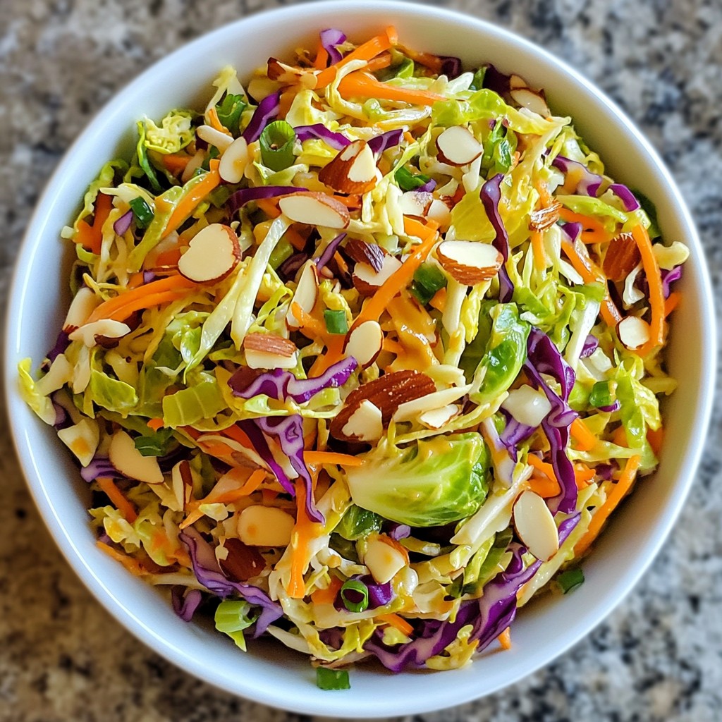 Honey Mustard Brussels Sprout Slaw Delightful Recipe