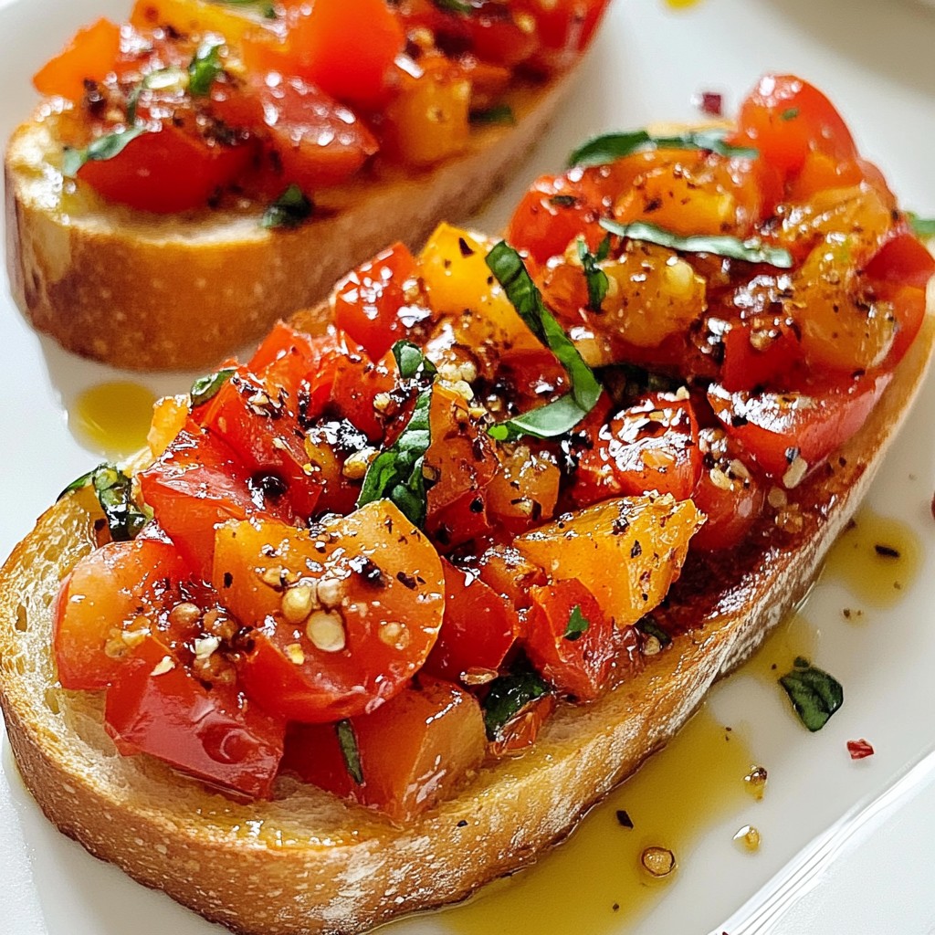Roasted Garlic Tomato Bruschetta Simple and Tasty Treat