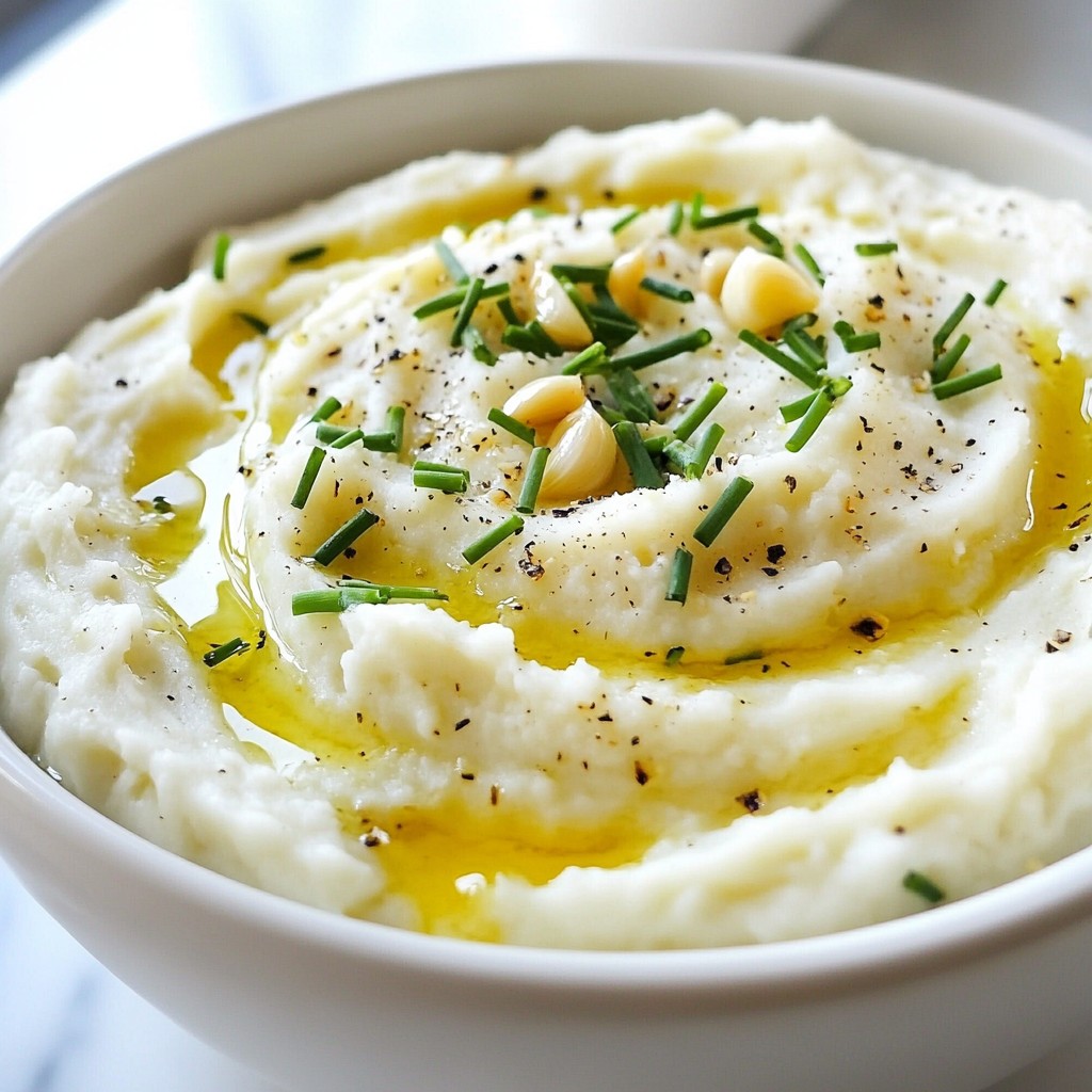 Roasted Garlic Cauliflower Mash Creamy Flavor Boost