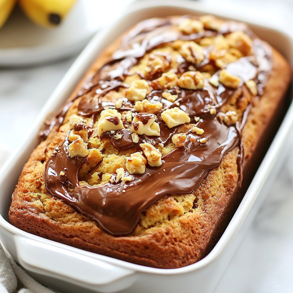 Nutella Swirl Banana Bread Tempting and Soft Recipe